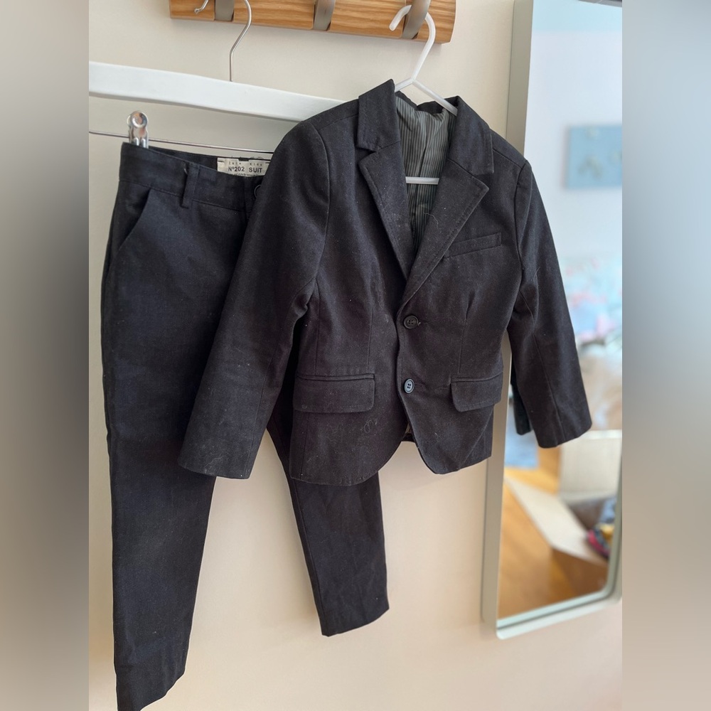 Zara Kids Heathered Black Suit